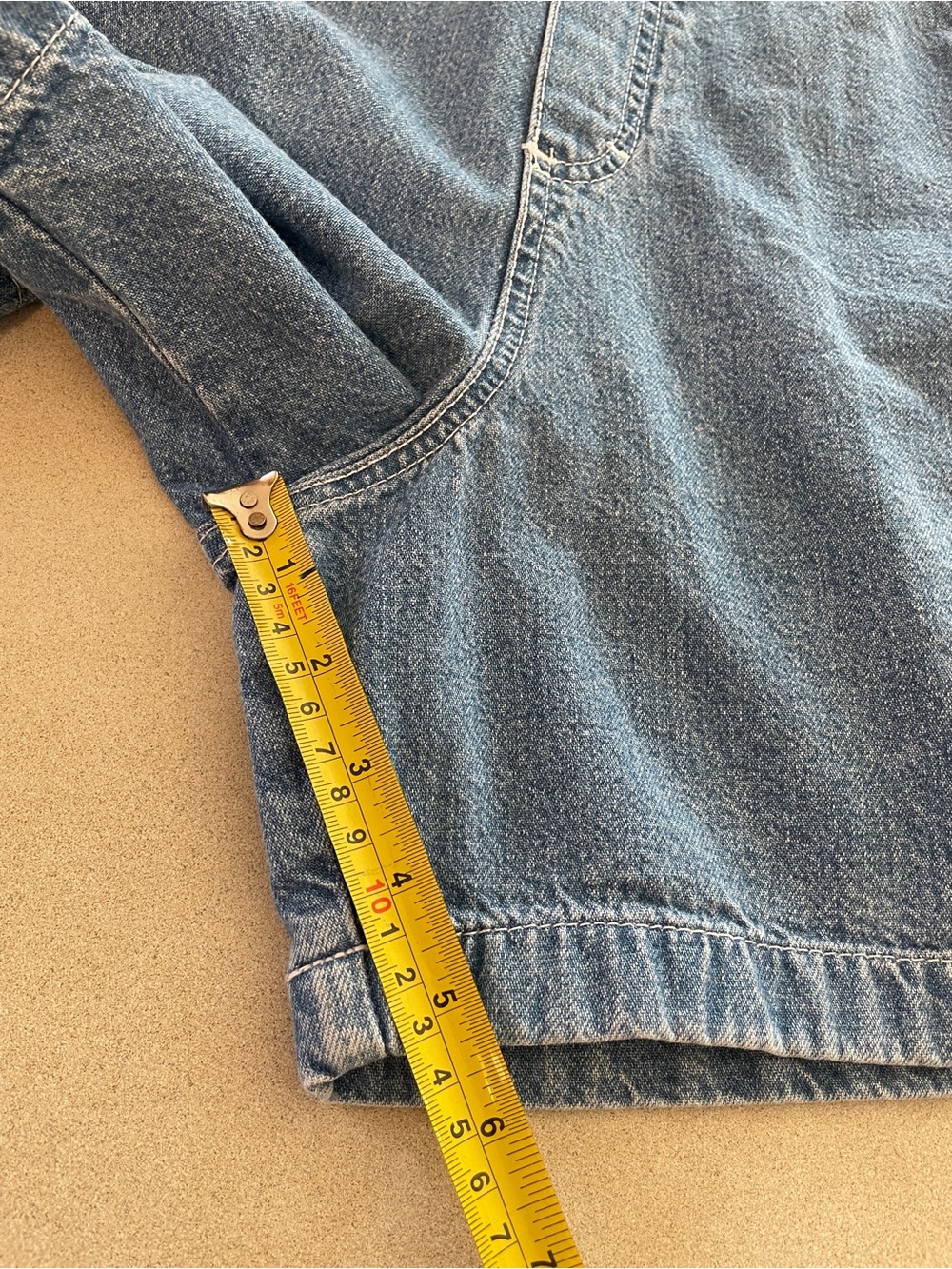 Disney Blue Denim Short Overalls with Mickey & Friends Embroidery - Picture 12 of 14